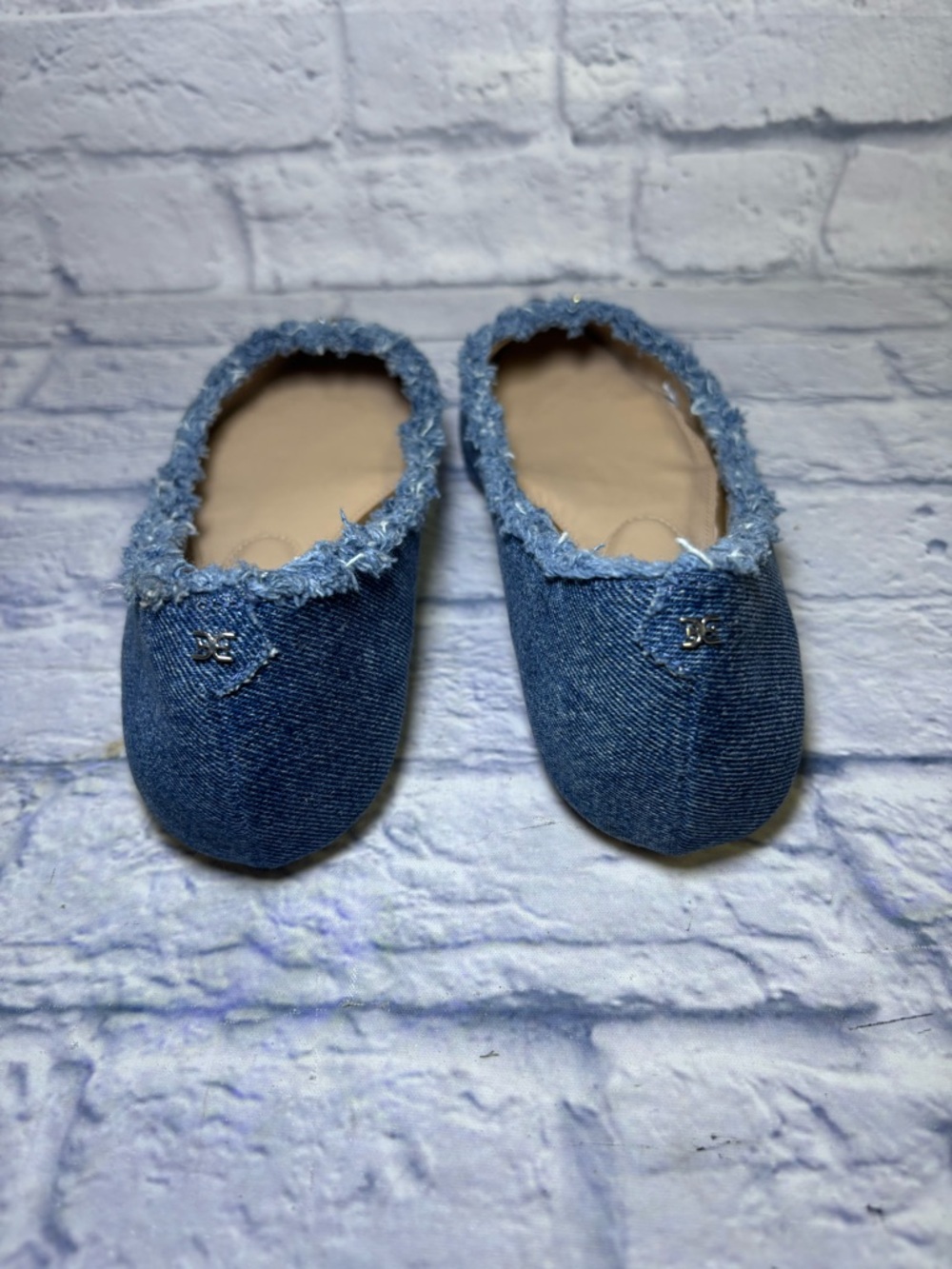 Sam Edelman Women’s Nori Ballet Flat Bluestone Denim Size 10M Buckle Hardware - Picture 7 of 15